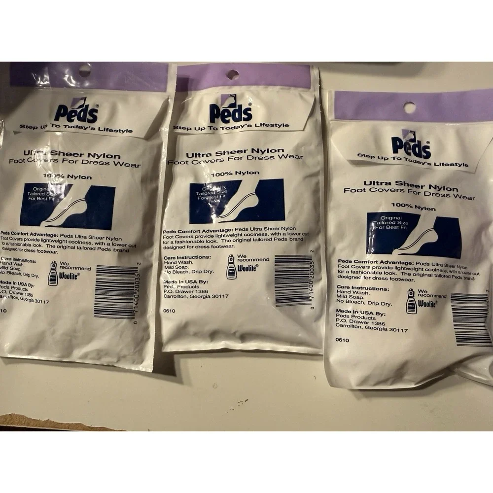 New Vintage Peds Foot Covers Size 5-6 1/2 Womens Set Of 3 NWT